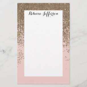Papeterie Ombre de Parties scintillant rouge vif rose et or