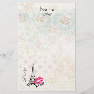 Papeterie Ooh La La Paris Tour Eiffel sur Motif Vintage