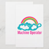 Papeterie Opérateur de machine arc-en-ciel Cloud (Devant / Derrière)