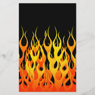 Papeterie Orange classique emballant des flammes sur le feu