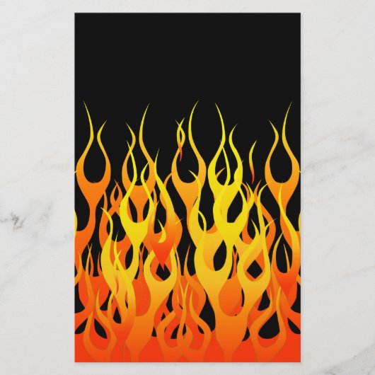Papeterie Orange classique emballant des flammes sur le feu (Devant)