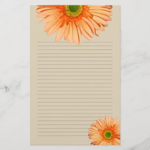 Papeterie Orange Gerbera Daisy Linked Livre d'écriture perso