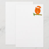 Papeterie Orange Night Owl Design (Devant / Derrière)