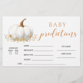 Papeterie Orange nos petites prédictions de baby showers cit (Devant)