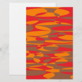 Papeterie Orange, rouge et Brown elliptique (Devant / Derrière)