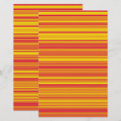 Papeterie Orange Yellow Stripes Seamless Pattern (Devant / Derrière)
