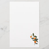 Papeterie Oranges et Feuilles modernes personnalisables (Dos)
