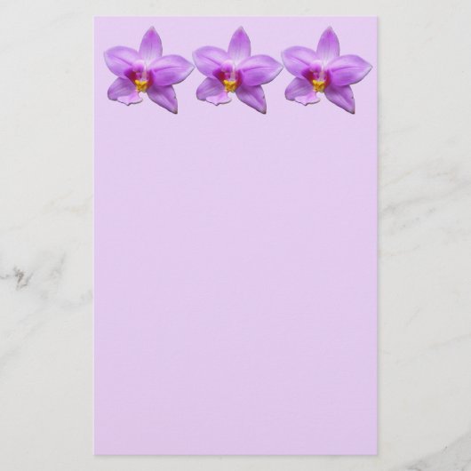 Papeterie Orchidée sauvage fleur tropicale violette (Devant)