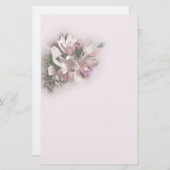 Papeterie orchidées roses 1 (Devant / Derrière)