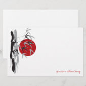 Papeterie Oriental Sunrise Zen Bamboo Garden Mariage asiatiq (Devant / Derrière)