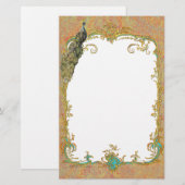 Papeterie Ornat Peacock n Paisley Art Design (Devant / Derrière)