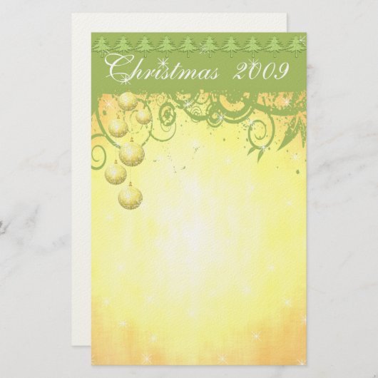 Papeterie Ornements & Arbres de Noël dans une rangée Papeter (Devant / Derrière)