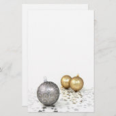 Papeterie Ornements et étoiles d'argent et d'or (Devant / Derrière)