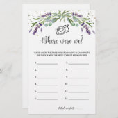 Papeterie Où Étions-Nous Jeu De Mariage Eucalyptus Lavender (Devant / Derrière)