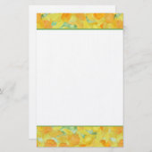 Papeterie ou papier à lettres jaune d'or de (Devant / Derrière)