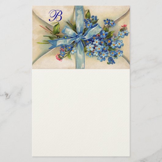 Papeterie OUBLIEZ-MOI NOTES MONOGRAM Mariage romantique (Devant)