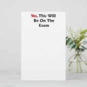 Papeterie Oui, ce sera sur l'examen (Debout devant)