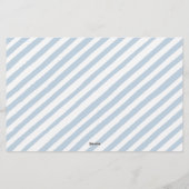 Papeterie Ours bleu en peluche baby shower conseils (Dos)