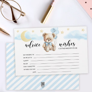 Papeterie Ours bleu en peluche baby shower conseils