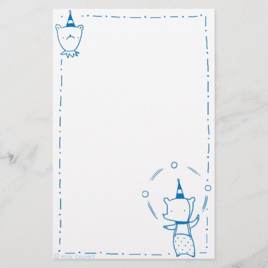 Papeterie Ours de jonglerie de cirque (Devant)