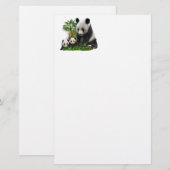 Papeterie Ours de panda et petits (Devant / Derrière)