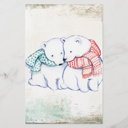 Papeterie Ours polaires Couple (Devant)