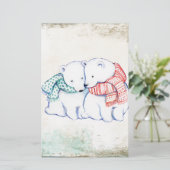 Papeterie Ours polaires Couple (Debout devant)