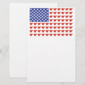 Papeterie Ours polaires patriotiques USA (Devant / Derrière)
