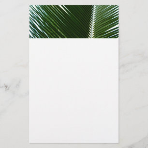 Papeterie Overlapping Palm Fronds Tropical Green Abstract