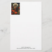 Papeterie Owl at Night with a Full Moon (Devant)