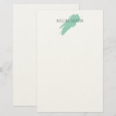 Papeterie Own Name Decorative Chic Plain Simple Blue White (Devant / Derrière)