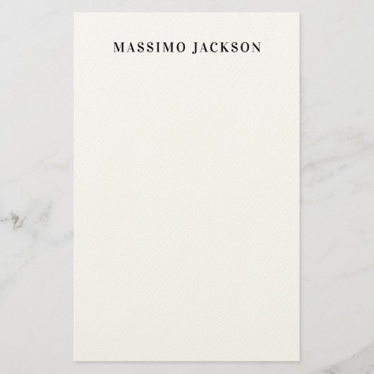 Papeterie Own Name Decorative Minimalist Plain Black White (Devant)