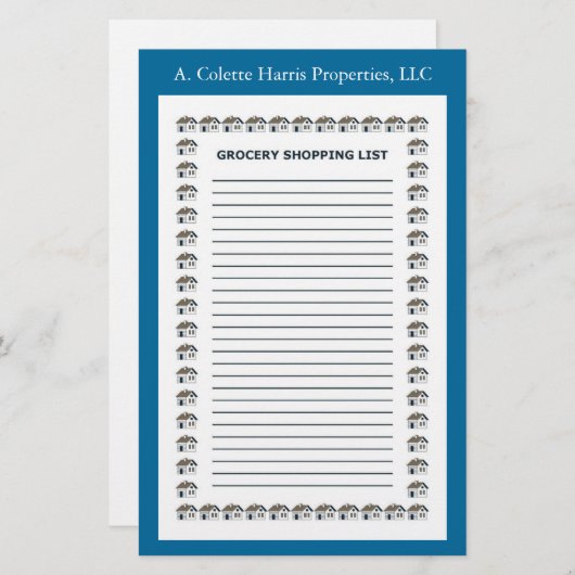 Papeterie Pad - Conception 2 (Devant / Derrière)