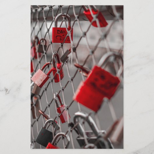 Papeterie Padlocks Red Love (Devant)