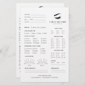 Papeterie Pages d'enregistrement client de l'extension Eyela (Devant / Derrière)