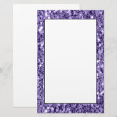 Papeterie Paillettes violet ultra violet (Devant / Derrière)