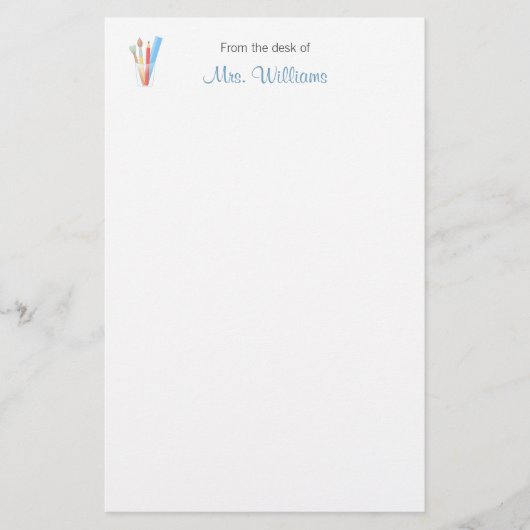 Papeterie Paintbrush Pencil Art Craft École enseignant (Devant)