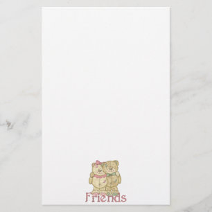Papeterie Paires d'ours de nounours d'amis - couleurs