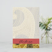 Papeterie Paisley Motif, Persian Paisley, Le Boteh, Votre No (Debout devant)
