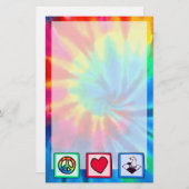 Papeterie Paix, amour, échecs (Devant / Derrière)