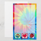 Papeterie Paix, Amour, Ladybugs (Devant / Derrière)