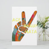 Papeterie Paix dehors : panneau Vibes de Hakuna Matata (Debout devant)