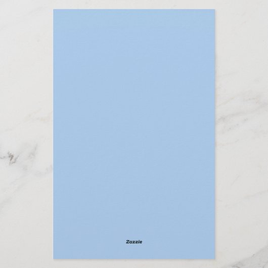 Papeterie Pale Cornflower bleu couleur solide (Dos)