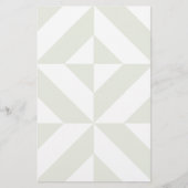 Papeterie Pale Gray Geometric Deco Cube Pattern (Devant)