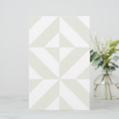 Papeterie Pale Gray Geometric Deco Cube Pattern (Debout devant)