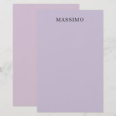 Papeterie Pale Purple Professional Unique Classical Own Name (Devant / Derrière)