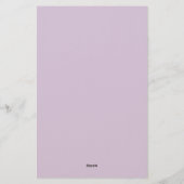 Papeterie Pale Purple Professional Unique Classical Own Name (Dos)