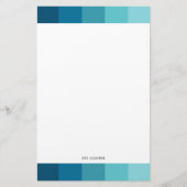 Papeterie Palette de rayures bleues (Devant)