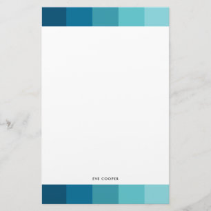 Papeterie Palette de rayures bleues
