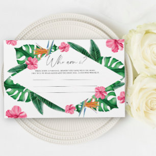 Papeterie Palme florale tropicale - Qui suis-je Jeu de douch